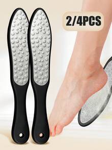 ANDVICTORY 2/4Pcs Foot Heel File Stainless Steel Metal Callus Remover Double Sided Foot ScraperProfessional For Wet Or Dry Skin Pedicure Tool - Multicolor - View 1