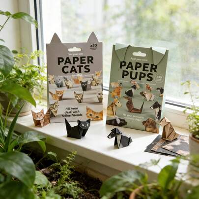 50 piezas Juego de Origami Geométrico 3D: Modelos de Animales de Gato Perro Hechos a Mano, Manualidades de Papel Juguetes Educativos para Niños, Ideal para Regalos de Vacaciones, Rellenos de Calcetines Navideños, Regalos para Niños y Niñas Aficiones (Adecuado para Niños y Adultos), Accesorios de Decoración de Habitación, Regalos Especiales para Amantes de la Artesanía