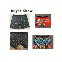 1Pc Men's King Graffiti Boxer Underwear With "KING" Crown Print & Graffiti Lettering Stretch Soft Polyester Boxer Briefs Valentines Gift Breathable Briefs Boxers Minimalist Comfort Boxer Underwear Christmas Birthday Anniversary New Year Gifts Wedding Gift For Men Boyfriend Husband - King - 查看 6