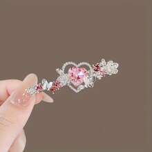 Exquisite Sweet Cool Love Rhinestone Hair Clip For Women, Small Design Side Clip Bangs And Loose Hair Clip, Temperament Hairpin Headwear - Nhiều màu - Xem 4