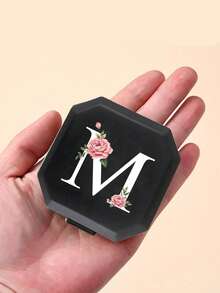 Portable Pill Box With Pink Peony Flower & A-Z Letter Pattern, Pink Peony Flower Design, Portable Medical First Aid Kit, 6 Compartment Capsule Storage Box, Travel Pill Case Medicine Bag Pill Containers Hospital Bag Medicine Organizer Medicine Storage Bag Travel Must Haves Bags For Traveling Holiday Essential - Multicolor - View 7