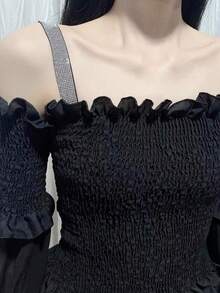 2/4pcs Rhinestone Solid Color Bra Straps, Women's Lingerie Strap Accessories - Suitable For Dresses And Daily Wear - Multicolor - View 3