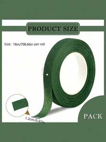1 Rolls Green Floral Tape, DIY Wedding Bouquet Stem Wrapping Material, Flower Shop Valentine's Day Mother's Day Father's Day Bouquet Packaging Material, Bouquet Packaging And Floral Arrangement Decorative Adhesive Floral Tape, Wedding Supplies, Floral Tape, Fresh Flower Specific Tape, Florist Specific Adhesive Tape, Bouquet Stem Packaging, Wedding Bouquet Gift Birthday Graduation Ceremony - 綠色 - 查看 9