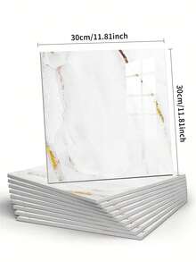 20/50片装3D大理石纹墙贴，加厚IXPE防水自粘墙纸，易于安装和移除，适用于客厅、厨房、办公室、浴室和卧室装饰。 - 彩色 - 查看 19