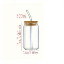 6pcs 200ML Compact Cute Stylish Heat-Resistant Transparent Glass Cups, Suitable For Espresso, Juice, Tea And Various Occasions - Clear - View 11