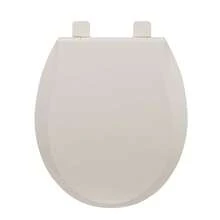 Asiento de inodoro redondo de cierre lento con asiento integrado para niños pequeños | Uso dual para adultos y niños | Entrenamiento magnético para ir al baño | Bisagras silenciosas | Plástico PP duradero | Redondo estándar - Blanco - Ver 4