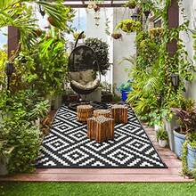 CYPNGENIMO - Alfombras para exteriores impermeables de 8 x 10 pulgadas reversibles alfombra de paja de plástico alfombra exterior alfombra geométrica para patio camping picnic patio terrazaFashion - 229932127 - Ver 4