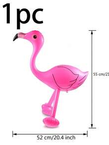 10/5/2pcs Inflatable Pink Flamingo Summer Beach Party Decor, Hawaiian Party Inflatable Toys Suitable For Swimming Pool, Beach, Garden Or Other Vacation Pool Parties - Multicolor - View 10