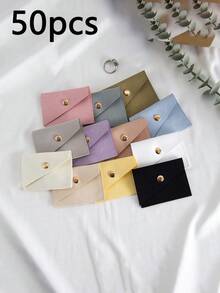 50/10/1pc Microfiber Gift Pouch Small Jewelry Presents Pouches For Necklace Christmas Wedding Gift Package Envelope Bags Small Gift Packaging For Children Birthday Favor Candy Pouches Microfiber Velvet Bag Gift Bags - CX-cFX - View 5