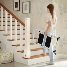 2-Step Ladder, Folding Ladder, Safety Lock, Space-Saving Storage - White - View 7
