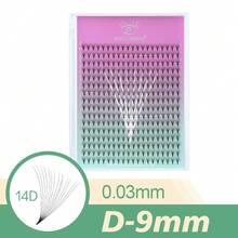 SONG LASHES 14D 16 Rows 320pcs D-Curl Voluminous Eyelash Extensions, Extra Large Tray, Pointed Flat Base, Pre-Made Lashes, 0.03mm Thickness, 8-15 Lashes Per Cluster, Eyelash Extension - D - View 15