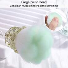 Nail Polish Dust Brush, Soft Bristle Brush, Flower-Shaped Nail Buffing Dust Brush, Transparent Pink, Green, And Blue Blush, Loose Powder, And Highlighter Brushes Are All Makeup Brushes. - Multicolor - View 5