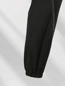 女士休闲锥形裤，四季皆宜！弹性腰带，抽绳设计，带口袋，适合健身锻炼和通勤。