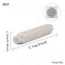 Square/Round Textured Punch Stamp Tools - DIY Jewelry Making Handcraft And Art Punching Kit, 12 Shapes Available