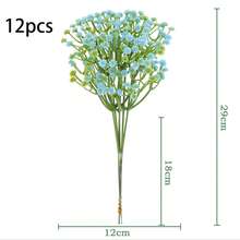 12/6 支白色仿真满天星，白色仿真花，散装仿真满天星花束，粉色满天星，粉色仿真花，散装仿真满天星花束。适用于家居装饰、桌面装饰、DIY 插花、婚礼和节日派对装饰、室内外花园装饰、婚礼、派对、房间装饰。 - 粉色 - 查看 20