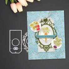 Creative Classical Label Metal Cutting Dies, DIY Scrapbooking Album And Embossing Stencil, Greeting Card Making Tool, Card Paper Cutting Crafts ,Gift Card Making Template Die Cuts. - Silver - View 6