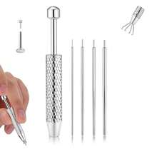 Juego de herramientas de perforación de acero inoxidable de 14G, 16G, 18G y 20G con fondo plano - Herramientas de perforación y agarre cónicas y esféricas para reemplazo de joyas, con rosca interna, externa y de Body adecuadas para oreja/nariz/ombligo/pecho/labio/ceja/lengua y otras partes - Multicolor - Ver 9