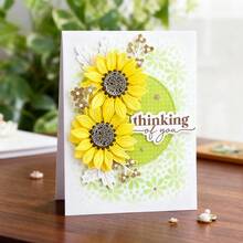 Creative Flower Metal Cutting Dies, DIY Scrapbooking Album And Embossing Stencil, Greeting Card Making Tool, Card Paper Cutting Crafts ,Gift Card Making Template Die Cuts. - Silver - View 8