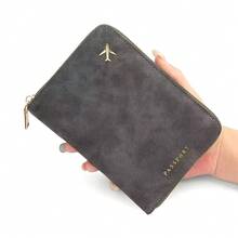 1pc PU Leather Travel Passport Holder, RFID Blocking Multifunctional Portable Passport Cover Document Organizer Wallet With Zipper Design And Multiple Card Slots - Multicolor - View 8