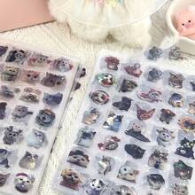 10张/套可爱猫咪全息贴纸，高品质美观贴纸，适用于子弹笔记、手机、笔记本电脑和其他DIY装饰 - 彩色 - 查看 6