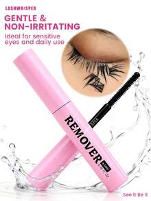DIY Eyelash Extension Glue Remover, Gentle & Non-Irritating Eyelash Glue Remover Suitable For Cluster And Individual Lashes, For Home Use - Pink - View 2
