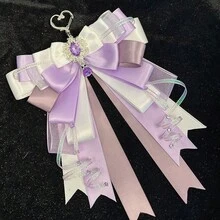 1pc Unique Design Pendant Decoration Bow Knot, 4 Styles 23 Colors, Multi-Layer Mesh Ribbon Handmade DIY Finished Product, Otaku Idol Fan Cheering Stick Decoration, Cartoon Anime Game Comic Con Cosplay Accessory, Lolita Kawaii Otaku Bag Decoration - 彩色 - 查看 23