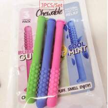 1pc Essential Oil Breather, Silicone Chewable Stick With Aromatherapy Oil, Stress Relief Fidget Toy, Perfect Gift For Valentine's Day, Christmas, Halloween, Birthday