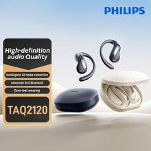 Tai nghe không dây Bluetooth 6.0 Philips TAQ2120 với tính năng khử tiếng ồn và chất lượng âm thanh Hi-Fi, phù hợp cho thể thao và chơi game. - màu đen - Xem 4