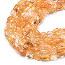 1串天然宝石月光石虎眼石黄水晶珠子，优质散珠，适用于珠宝制作、DIY工艺品和疗愈水晶 - 彩色 - 查看 8