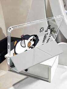 请勿触碰我的设备。可爱卡通企鹅图案平板电脑保护套，兼容 iPad Air 11 英寸 M3 2025 / M2 2024、iPad Air 第五代 2022、iPad (A16) 11 英寸第十一代 2025、三星 Galaxy Tab、Kindle Paperwhite 第十二代 2024。透明背壳，时尚图案保护套，支持自动睡眠/唤醒功能，气囊保护，适合送礼和办公使用。 - 彩色 - 查看 6