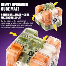 3D Rolling Ball Maze Cube, Large Labyrinth 3D Puzzle Maze Cubes, Puzzle Mazes Cube, Engaging Brain Teaser Toy, Helps Relieve Stress And Cultivate Logical Thinking (Blue) - 1 - 查看 8