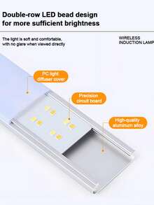 30-40厘米 1100mAh 长款橱柜下无线超薄智能感应LED灯条，磁性自粘可充电橱柜衣柜酒柜灯条，适用于鞋柜、玄关、展示柜、橱窗、卧室、走廊、过道、抽屉等。 - 8132衣櫃燈-ZT - 查看 4