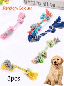 Bộ 3 món đồ chơi nhai tương tác nhiều màu sắc dành cho chó nhỏ và chó con, thích hợp cho giai đoạn mọc răng, huấn luyện trong nhà/ngoài trời và tăng cường tình cảm, quà tặng năm mới 2026. - Nhiều màu - Xem 11