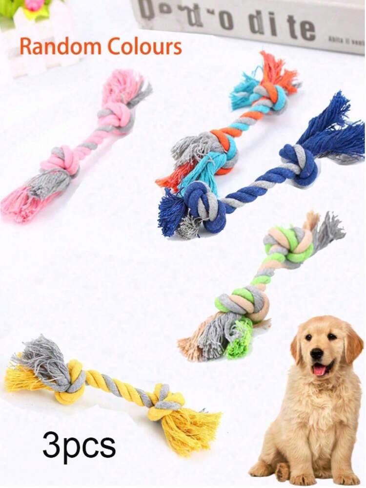 Bộ 3 món đồ chơi nhai tương tác nhiều màu sắc dành cho chó nhỏ và chó con, thích hợp cho giai đoạn mọc răng, huấn luyện trong nhà/ngoài trời và tăng cường tình cảm, quà tặng năm mới 2026. - Nhiều màu - Xem 11