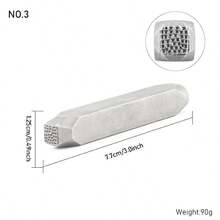 Square/Round Textured Punch Stamp Tools - DIY Jewelry Making Handcraft And Art Punching Kit, 12 Shapes Available