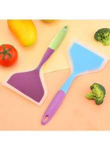 1个半透明宽口硅胶铲，玉形铲，耐高温不粘锅，多用途 - 煎饼、炒菜、煎蛋，厨房小工具 - 彩色 - 查看 12