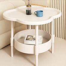 1件创意咖啡桌，现代简约客厅移动储物架，米色沙发边桌，床头柜，转角桌，适合安装在客厅、卧室和阳台上。 - 彩色 - 查看 3