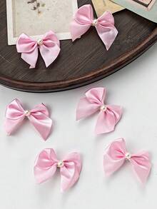 6个可爱蝴蝶结发夹，女士日常搭配发饰，爪夹，发卡，发夹 - 彩色 - 查看 5