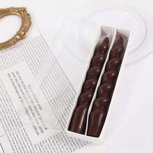 10-Inch Dripless Taper Candle Set (4pcs) - Cocoa Brown Taper Candles, Perfect For Spring - Smokeless, Odorless, Long Burning Time - Hand-Poured, Colorful Candle Holders - Chocolate Color - Multicolor - View 22