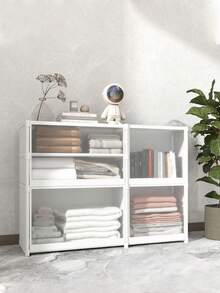 1pc Portable Closet, Wardrobe Organizer, Cube Storage With Doors, Multi-Function Freestanding Bookshelf, Shoe Rack For Bedroom, Living Room, Home Office, Holiday Decorations, Valentine's Day Gift