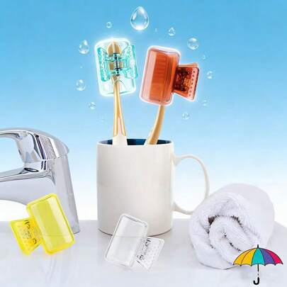  4pcs Hxezoc Toothbrush Covers, Keep Toothbrush Fresh And Clean, Fit Most Manual And Electric Toothbrushes