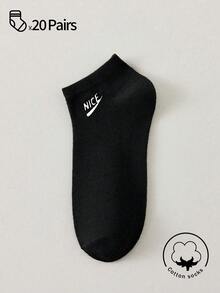 20/10/5/3/1 双装男士棉袜，短袜，隐形袜，双线防滑设计，白/黑，低帮袜，踝袜，吸湿排汗，柔软透气，适合商务、休闲、居家、运动、学院风等场合，四季皆宜，颜色随机发货 - 彩色 - 查看 43