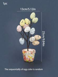 1/2 piezas Centro de mesa de árbol de huevos de Pascua - Decoración de primavera y Pascua para baby shower, fiesta en casa, celebración de boda - Multicolor - Ver 11