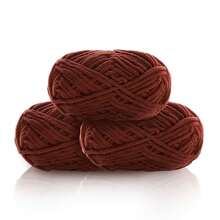 3pcs/150g Velvet Soft Yarn, Medium Thickness Knitting Yarn, Fluffy & Soft Polyester Knitting Yarn, Suitable For DIY Crafts, Knitting And Crocheting Scarves, Hats, Shoes, Bags, Cushions, Dolls, Blankets, Slippers, Handmade Crochet Projects - Multicolor - View 19