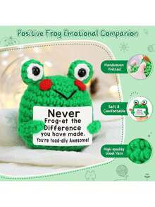 这款手工编织的毛绒娃娃摆件，上面写着充满正能量的鼓励话语，可以作为小礼物送给亲朋好友。可爱的针织玩具非常适合摆放在客厅或书桌上，既可作为生日礼物，也可作为房间装饰摆件。精美的娃娃设计和鼓励的话语，温暖又甜蜜！这些可爱的娃娃将永远是你的朋友，它们会让你感到放松和快乐！ - 彩色 - 查看 9