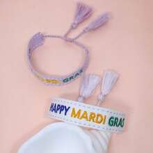 1pc Wristband, Suitable As Festival, Holiday, Family, Friend Gift, Party, Parade Accessory