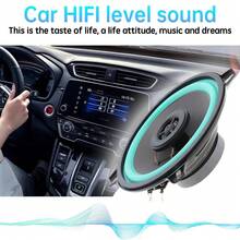1个4/5/6英寸汽车音响扬声器升级套装，超薄低音炮替换扬声器，100W两分频HiFi同轴立体声，全频高音单元、中音单元、低音单元，安装简便，不含电池，适用于汽车音响升级和车门扬声器更换，全频汽车音响扬声器 - 多色 - 查看 4