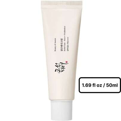Beauty Of Joseon SPF50+ PA++++ Relief Sun Rice Sunscreen, Lightweight Hydrating Sun Cream With Soothing Probiotics Formula For Sensitive Skin, All Skin Types 1.69 Fl Oz