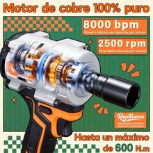 Llave De Impacto 2 Batería 1/2" Inalámbrica Eléctrica 600n.m,Incluye Juego Completo De Accesorios,Motor brushless - Naranja - Ver 4