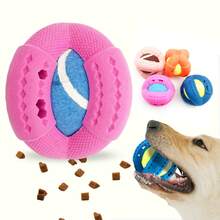 Elastic Rubber Tennis Ball Pet Toy With Food Dispenser Design, Interactive Toy, Dog Training Toy, Suitable For All Dog Breeds - Multicolor - View 13